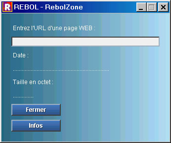 La fenêtre Webpageinfos